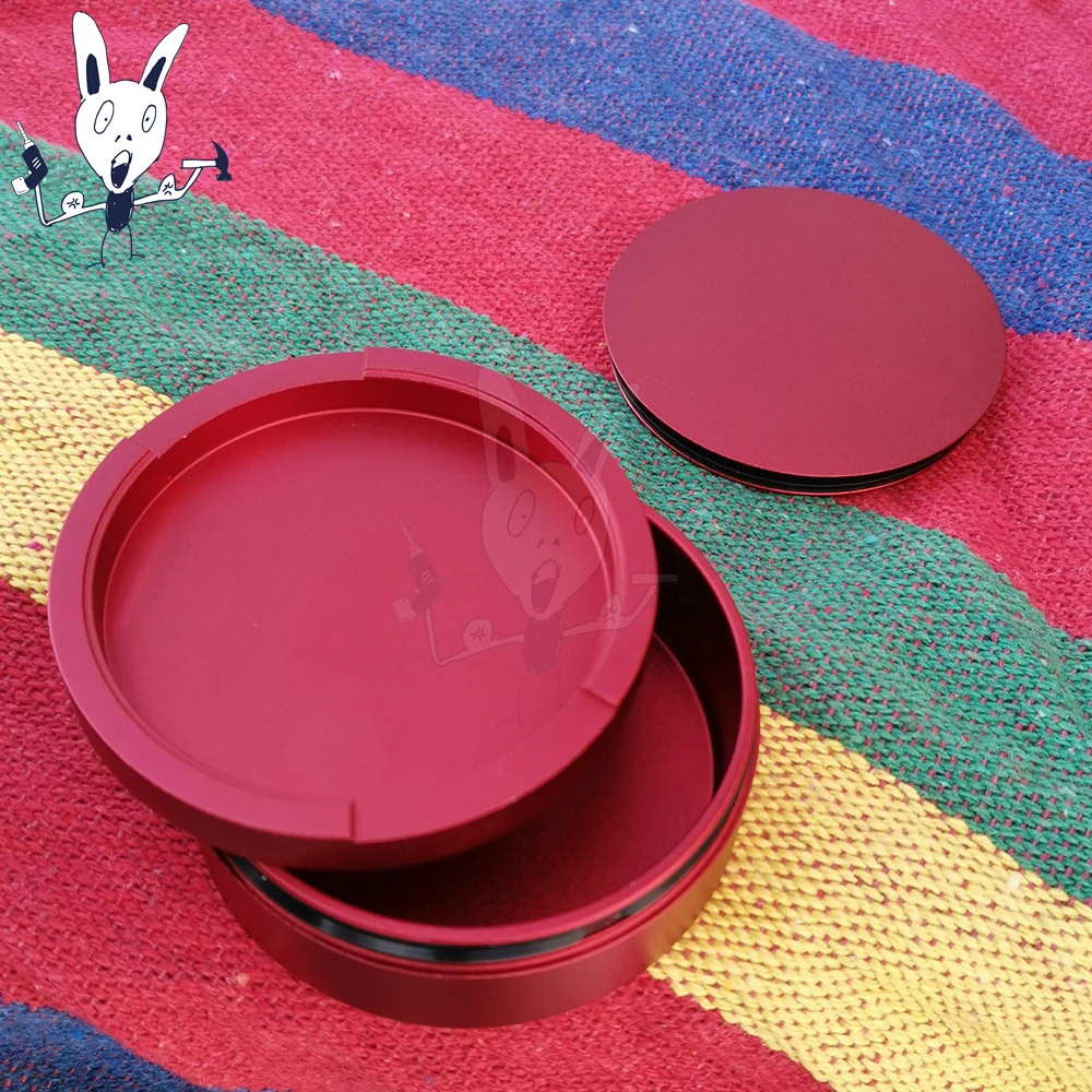 Black color Aluminum Snus can Snuffbox metal with Lid 3 Layers zyn metal can snus can