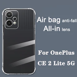 Ultra-Protective Clear Soft TPU Phone Case with Reinforced Airbag Corners - Transparent Back Cover for OnePlus Nord CE 2 Lite & Oppo K10X 5G (Transparent)