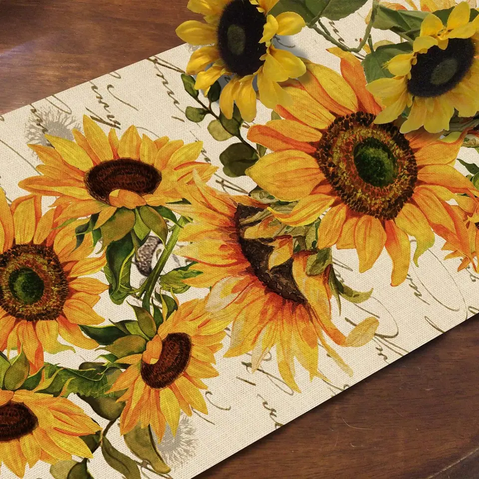 Runner Tavola,Runner Da Tavolo Autunno, 183×33Cm Runner Foglia