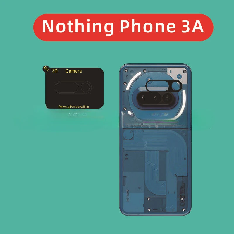 Enhanced Camera Lens Tempered Glass Protector with Lens Ring Film