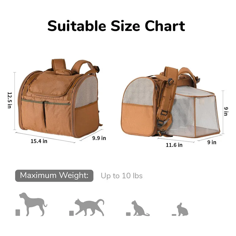 Pet supplies cat bag expandable breathable convenient going out large space small dog backpack large empty cabin