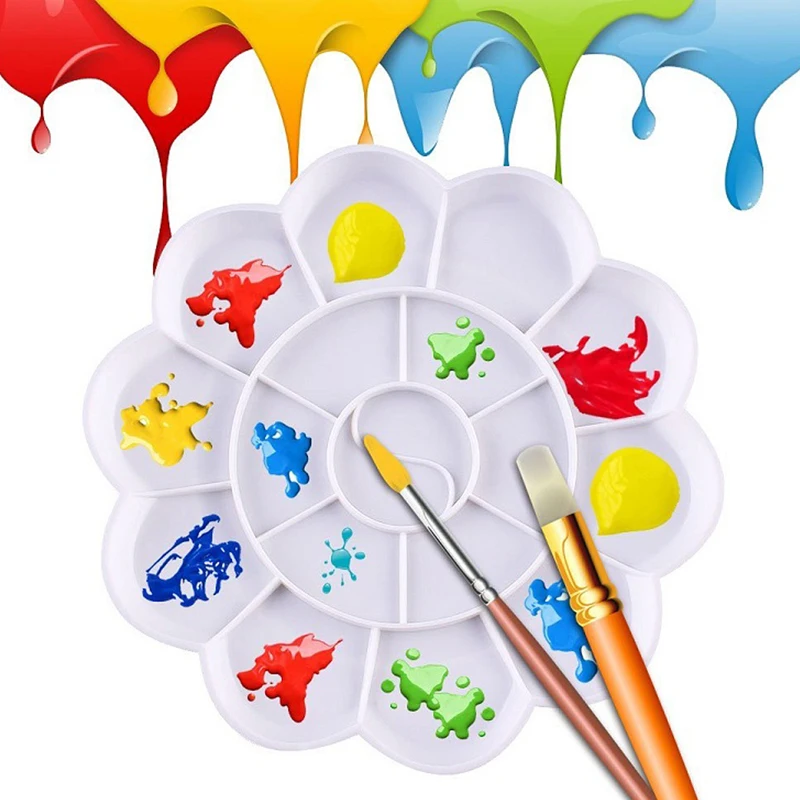 

KX4B 18-луночный пластиковый лоток для акварельной живописи маслом, палитра для смешивания, принадлежности для рисования