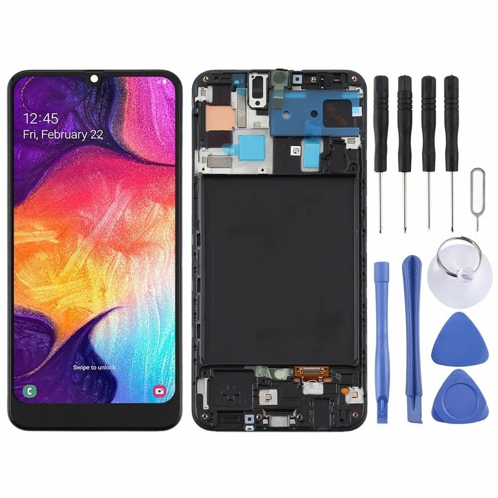 

For Samsung Galaxy A50 A505F Display Full TFT LCD + Frame Touch Replacement Black