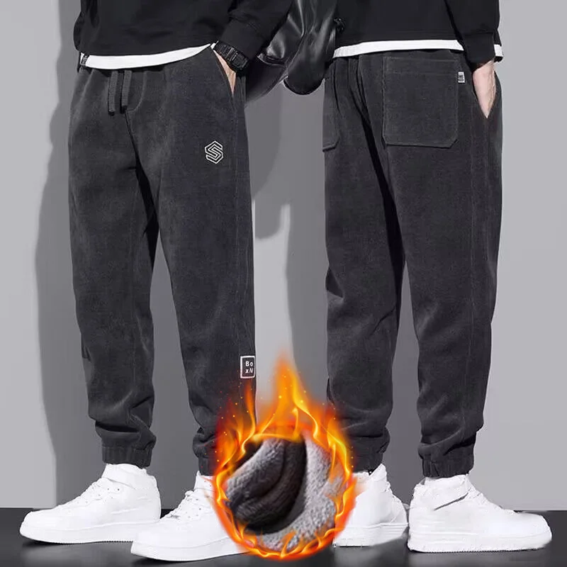 MenSWarmSweatpantsLooseFitPlusSizeSweatpantWinterWarmFleece