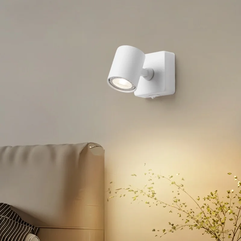 Mordern Led Wall Lamp Rocker Arm Home Wall Light Black Fixture Adjustable Angle Wall sconce Bedroom Bedside Reading Light