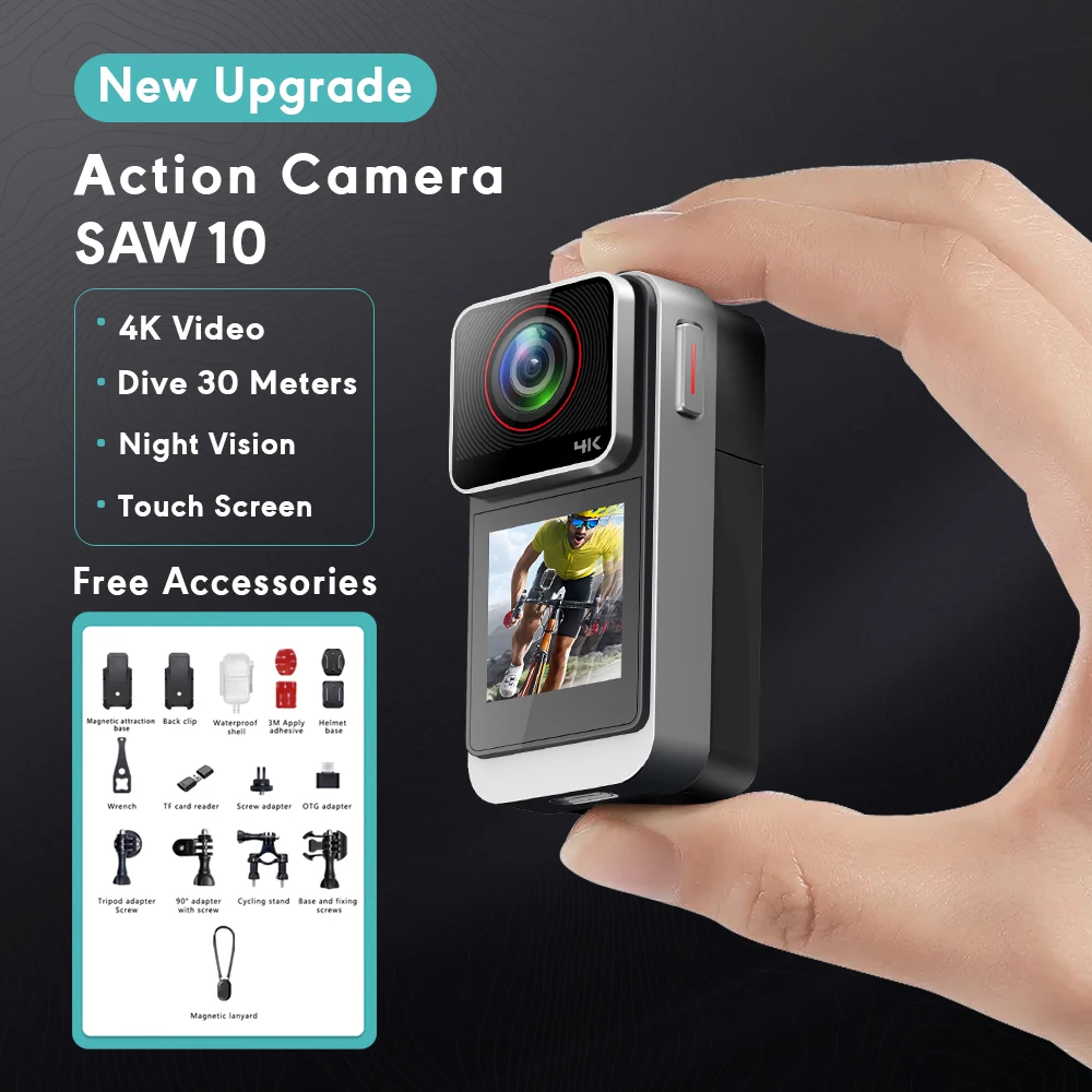 Caméra Action 4K 20MP Écran Tactile 1.3" WIFI Sport DV Cyclisme