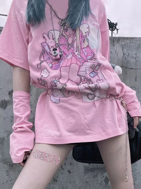 Kawaii Aesthetic printed T-shirt  Harajuku outfits, Pastel goth