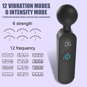 AV Vibrator Smart Heating Magic Wand 72 Modes Digital Display G-Spot Clitoris Stimulator Sex Toys for Women Female Masturbator 2