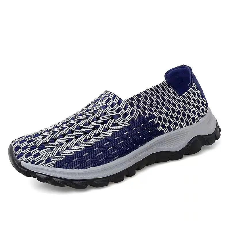

2024 New Men's Summer Handwoven Breathable Casual Shoes Soft Sole Non Slip Light Slip-On Sports Casual Shoes Free Shipping