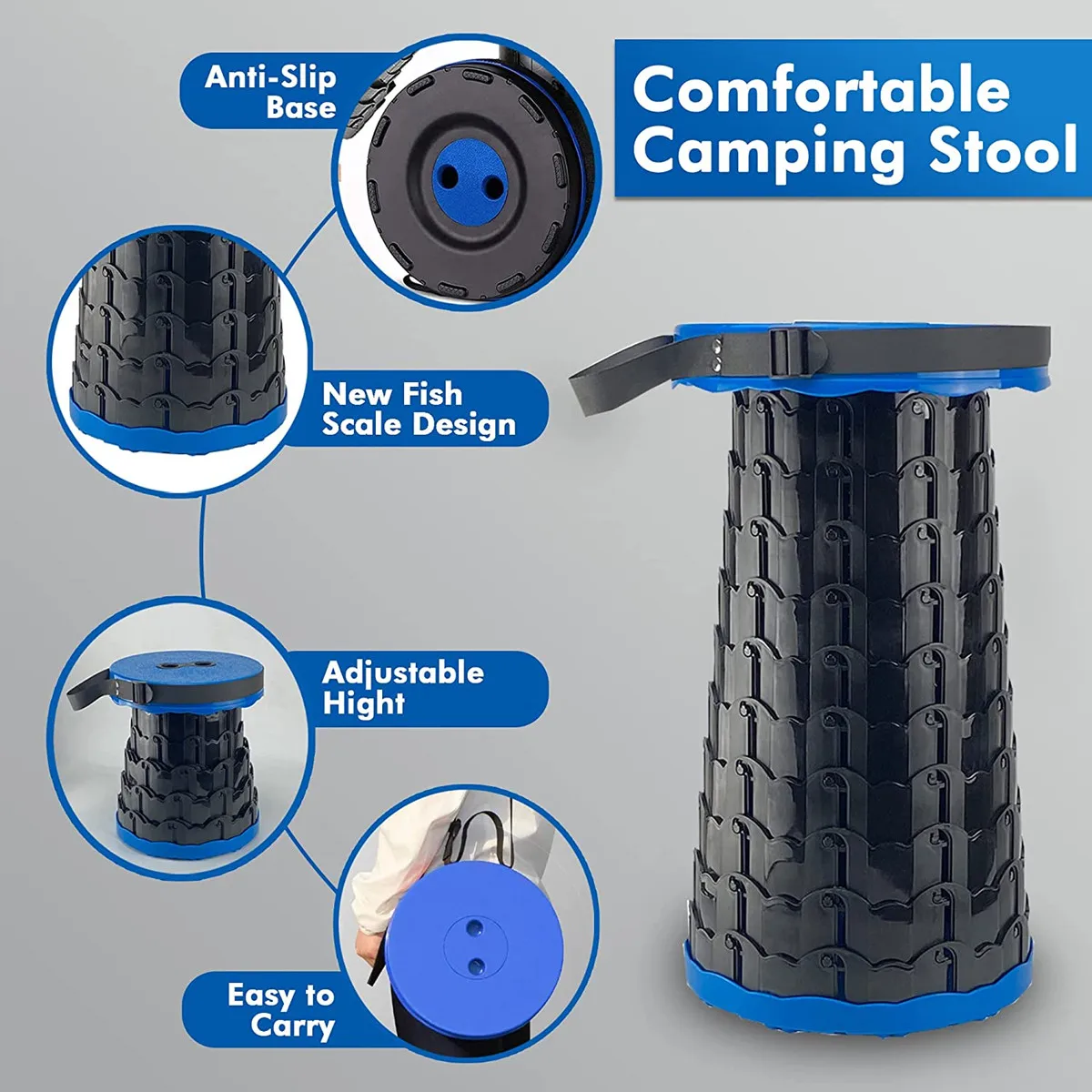 Portable Telescopic Folding Stool Outdoor Camping Retractable Stools for Travel Hiking Beach Chair Foldable Fishing Stool Chairs folding stool,folding chair