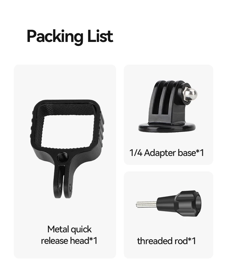 Aluminum Alloy Quick Release Extensions Frame Two Claw Adapter 1/4 Screw Action