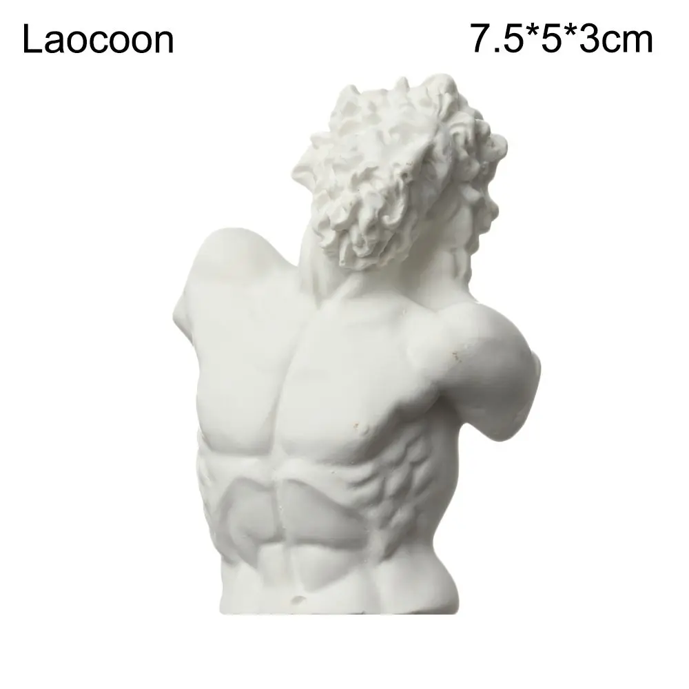 Mini Greek Mythology Celebrity Bust Sculpture - Decorative Gypsum Figurine for Drawing and Home Decor