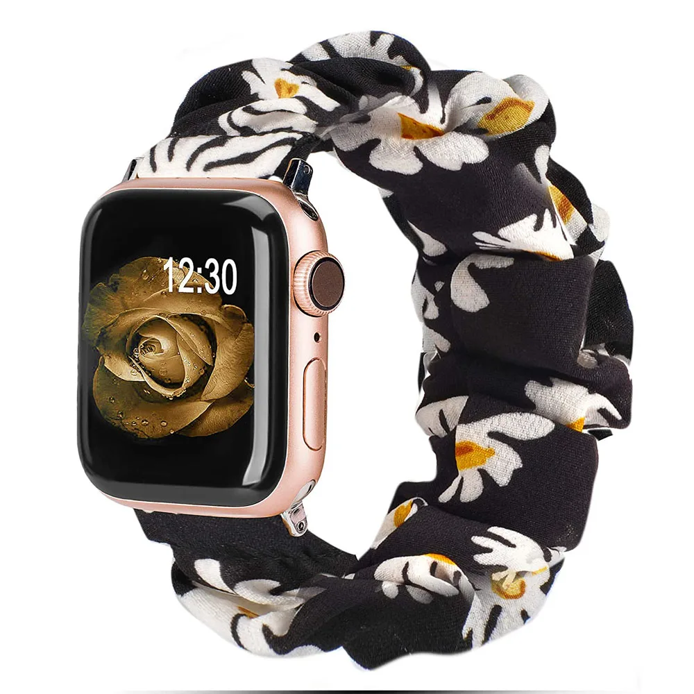 Leopard Print Elastic Nylon Watch Strap Bracelet