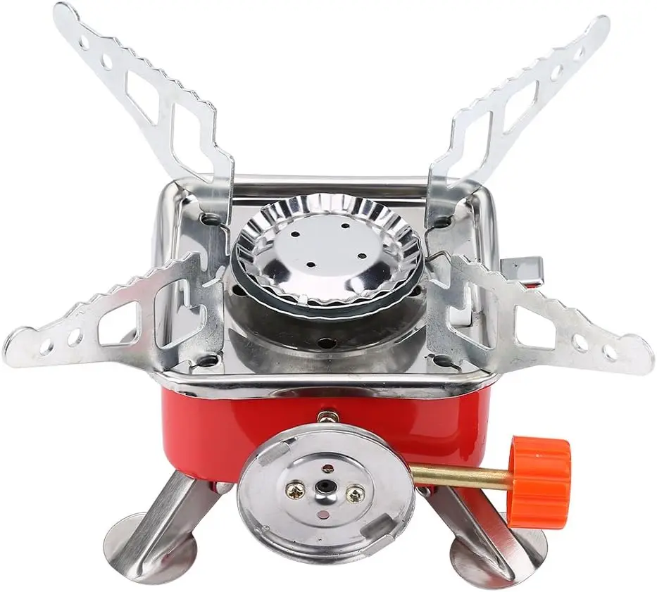 Ultralight Camping Stove TOPINCN Portable Mini Outdoor Folding Metal Camping Gas Stove Windproof Furnace Backpacking Hiking gas stove gas burner