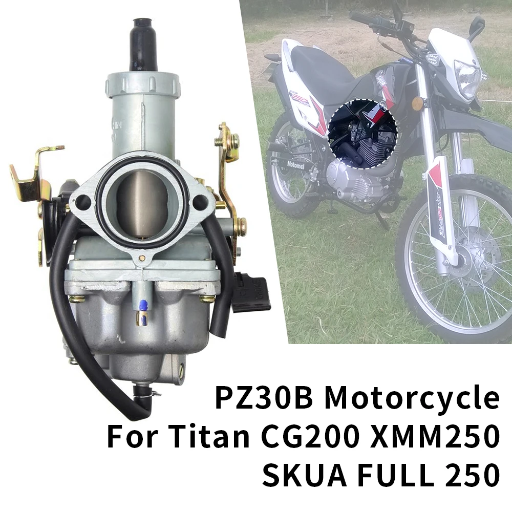 MotorcycleCarburetorPZ30B30mmCVKAcceleratorPumpCarbForCG