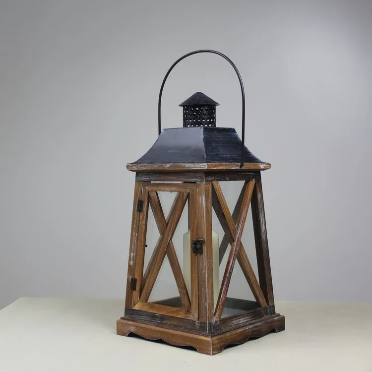 old-wooden-iron-windpro-lantern-table-candle-glass-lantern-home-soft-decoration-garden-decoration-free-post-make-old
