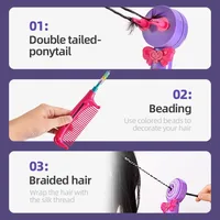 Braider de cheveux électrique magique, fonction trois en un, bijoux, perles, décorations, outil de tressage de cheveux entièrement automatique, paillettes scintillantes 3