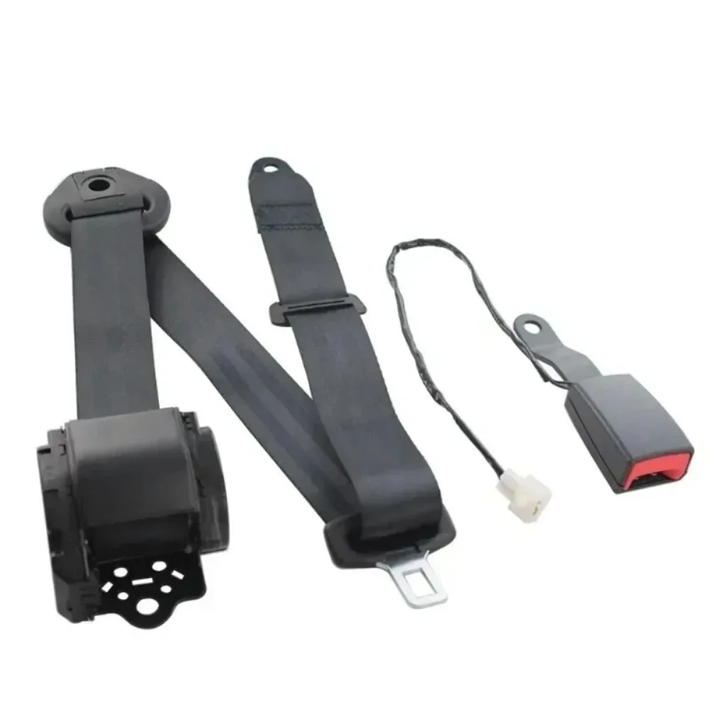 Cinture di Sicurezza di Alta Qualità a 3 Punti Universali con Fibbia Rigida Curva e Cavo di Avvertimento, Accessori per Cinture Auto - Image 3