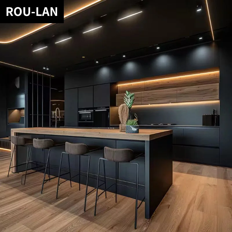 ตู้ครัวแบบกำหนดเอง ตู้เก็บของ ตู้เก็บช้อนส้อม ตู้เก็บภาชนะบนโต๊ะอาหาร โต๊ะเกาะกลาง ชุดเฟอร์นิเจอร์ครัว 1