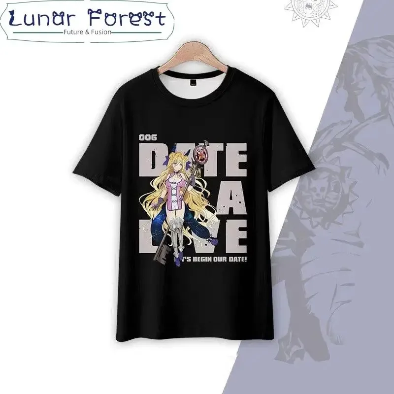Data um vivo hoshimiya mukuro 3d impression ã o camiseta ver ã o moda em torno do pesco ç o manga curta popular jogo japon