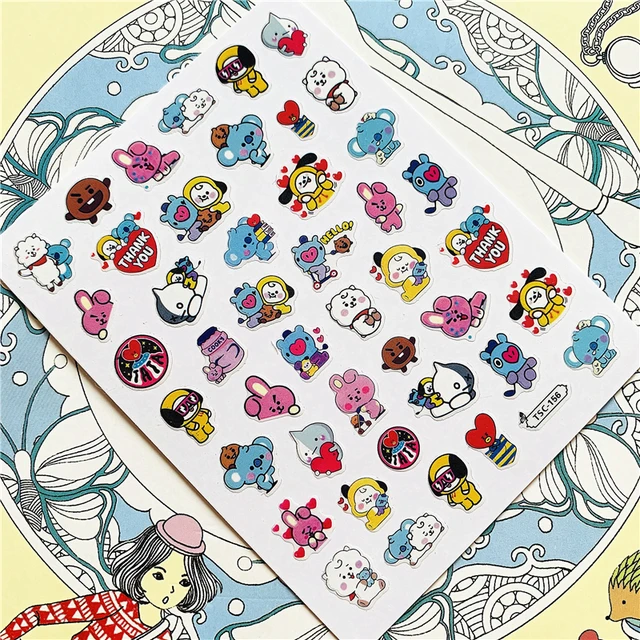 TSC-119 TSC-282 TSC-130  Japanese hot blooded anime 3D Back glue Nail Art Stickers Decals Sliders Nail ornament decoration TSC-156 N