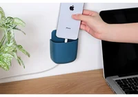 Household Use for Mobile Phone Remote Control Plug Storage Rack Bathroom Wall Mounted Toothbrush Storage Box Wholesale 2