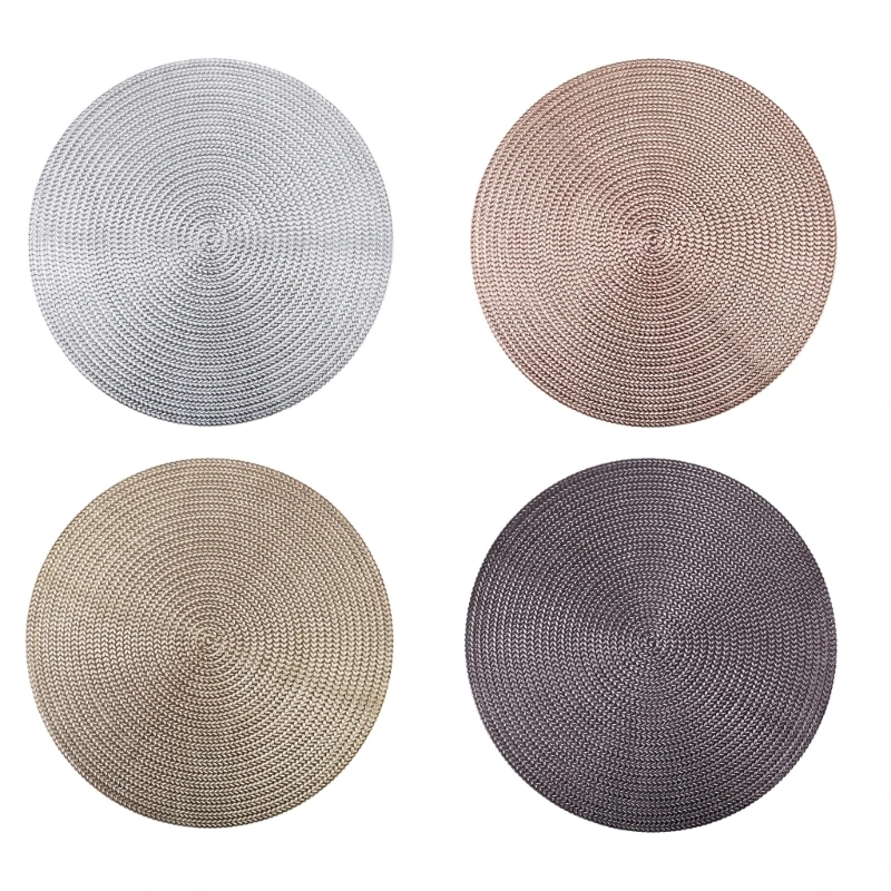 

38cm Round Place Mat Table Mat Pad Heat Resistant Bowls Coffee Cups Tableware Mats Home Decoration