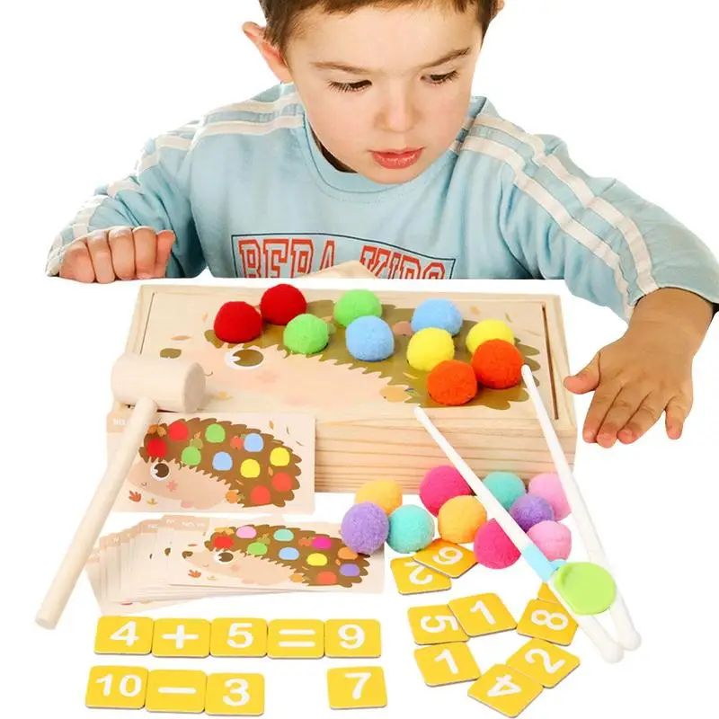 

Montessori Addition Game Gopher Counting Matching Sorting Toys Preschool Sorting Beads With Hammer Bead Clip Teaching Aid Toy