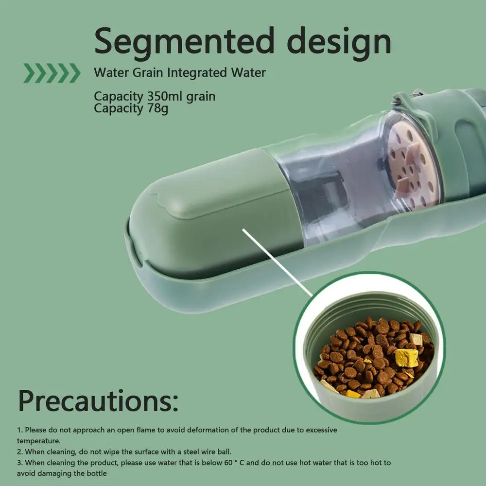 Dog Water Bottle With Food Bowl Water Cup - PeticaDeals