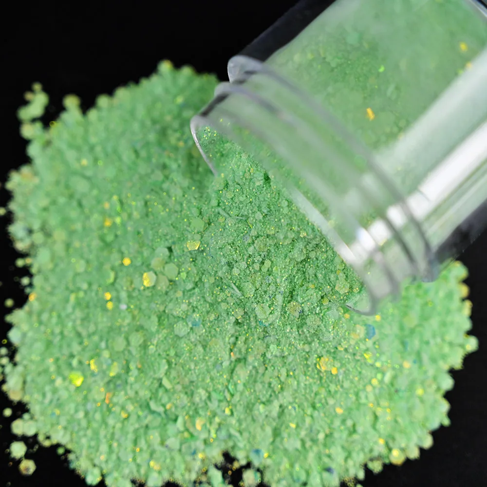 Nail Art Acrylic Dipping Powder Mixed Mermaid Hexagon Chunky Glitter Sequins For Nail Extended Builder Nail Polish Manicure 3