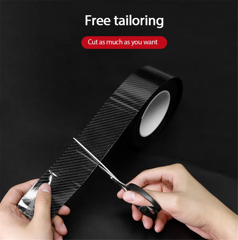 Description Picture 6 of item2024 DIY Nano 3D Carbon Fiber Car Sticker Threshold Protection Strip Bumper Tape Motorcycle And Bicycle Waterproof