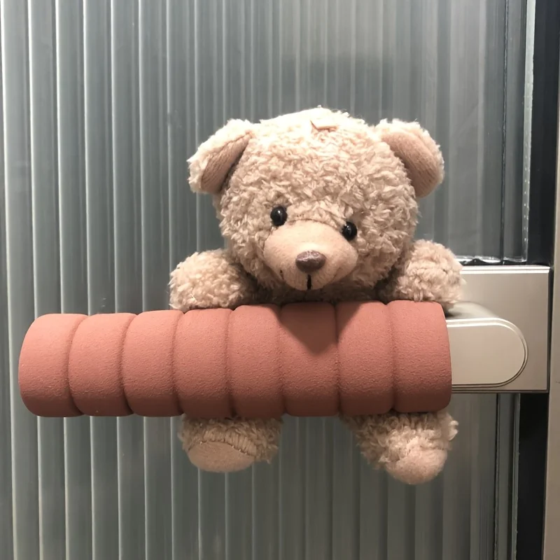 Adorable Bear-Shaped Door Handle Cover - Anti-Collision & Anti-Static Fabric Protector