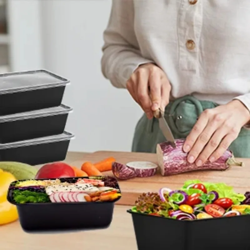 Black Meal Prep Containers 3