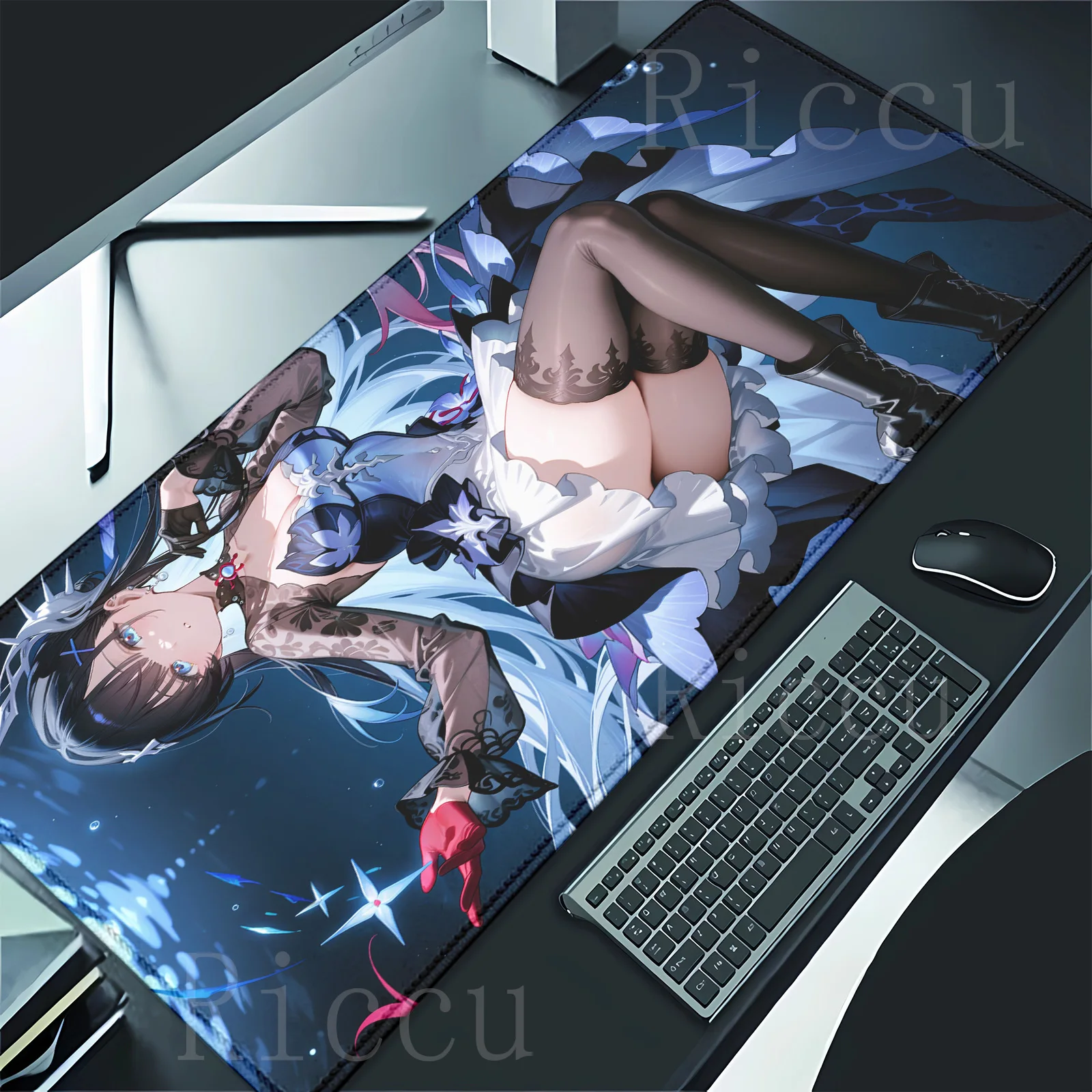 HD kawaii Hysilens MousePad Honkai Star Rai Hentai Mouse pad Large Gaming Laptop PC peripherals Computer Cute Anime Keyboard Mat