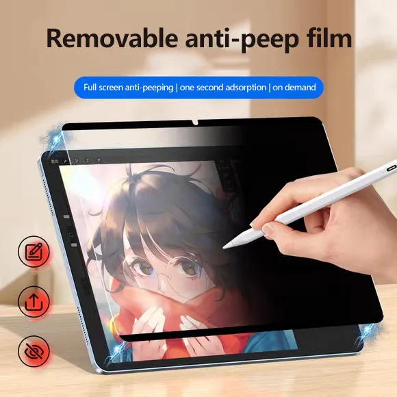 thumbnail image 2 of Paper Feel Like Screen Protector Film For Honor Pad X8a 11 9 X9 X8 V8 V9 Pro MagicPad 2 GT Pro 12.3 Anti-peep Removable Anti-spy 2 of 10