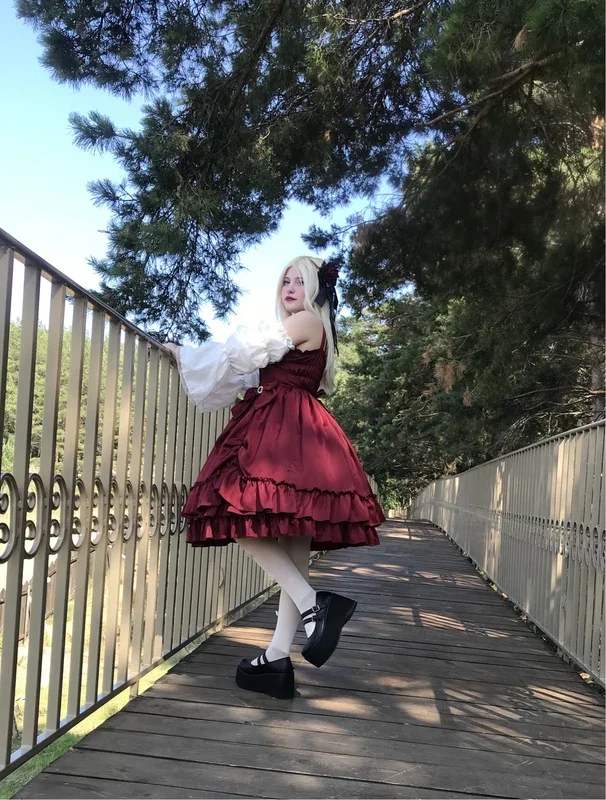 Victorian Lolita Princess Jsk Dress Women Elegant Sweet Palace Queen Party Dresses Girly Gothic Sleeveless Slip Dress