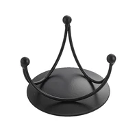 Metal Round Desktop Candlestick Room Decoration Tripod Stand Halloween Candle Holder Home Hand Craft Stone Crystal Ornament Base 2