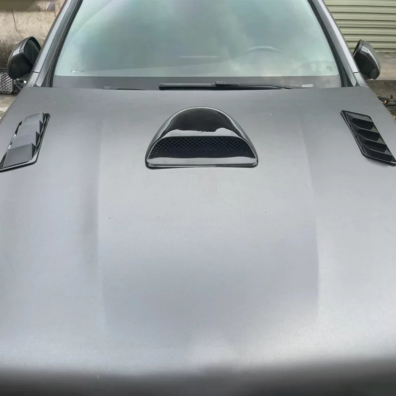 Copertura Decorativa Per Sfiato Cofano Auto - Finto Turbo In Resina, Adesivo, Bianco/Nero/Argento