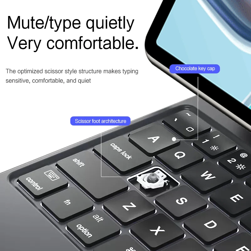 HUWEI Folio Magic Keyboard For Huawei MatePad 11 10.95" DBY-W09 L09 Tablet Smart Case Portuguese Spanish Arabic keyboard cover
