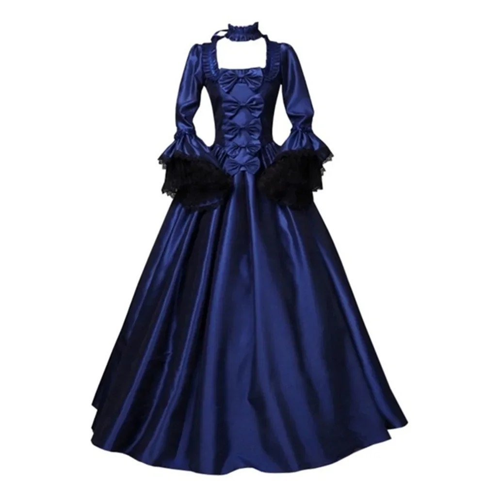 Mittelalter Kleid Damen Renaissance - Gothic Maxikleid Für Halloween & Karneval