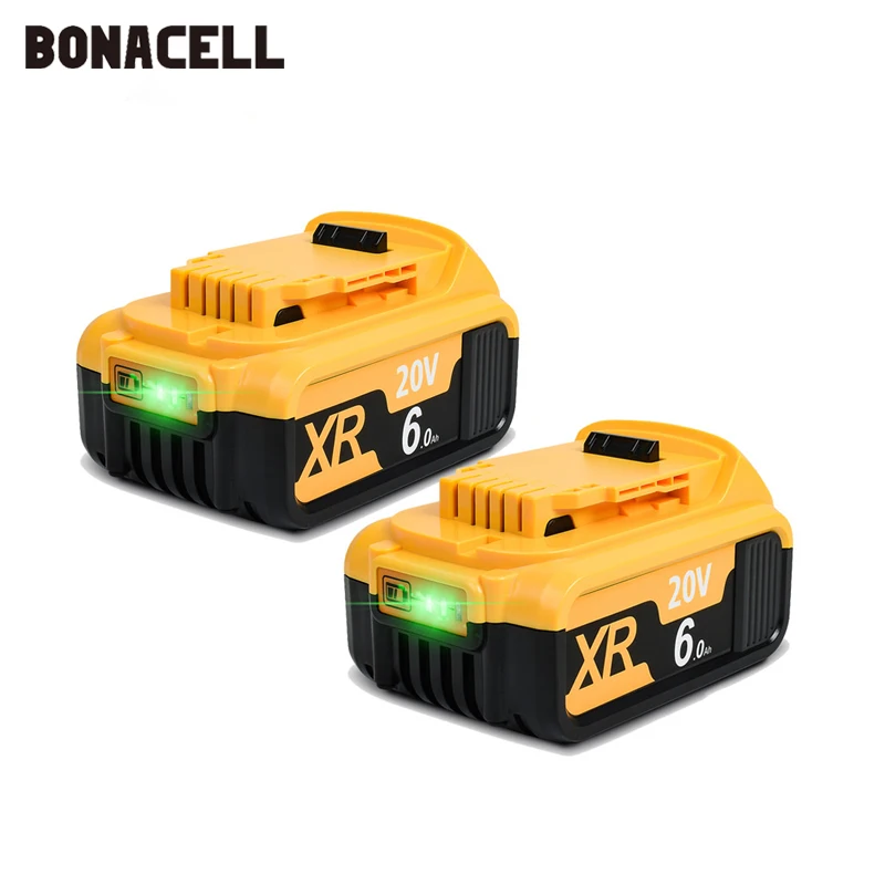 DCB200 20V Max XR 6.0Ah lithium replacement battery for DeWalt 18V DCB184 DCB200 DCB182 DCB180 DCB181 DCB182 DCB201 DCB206 L50