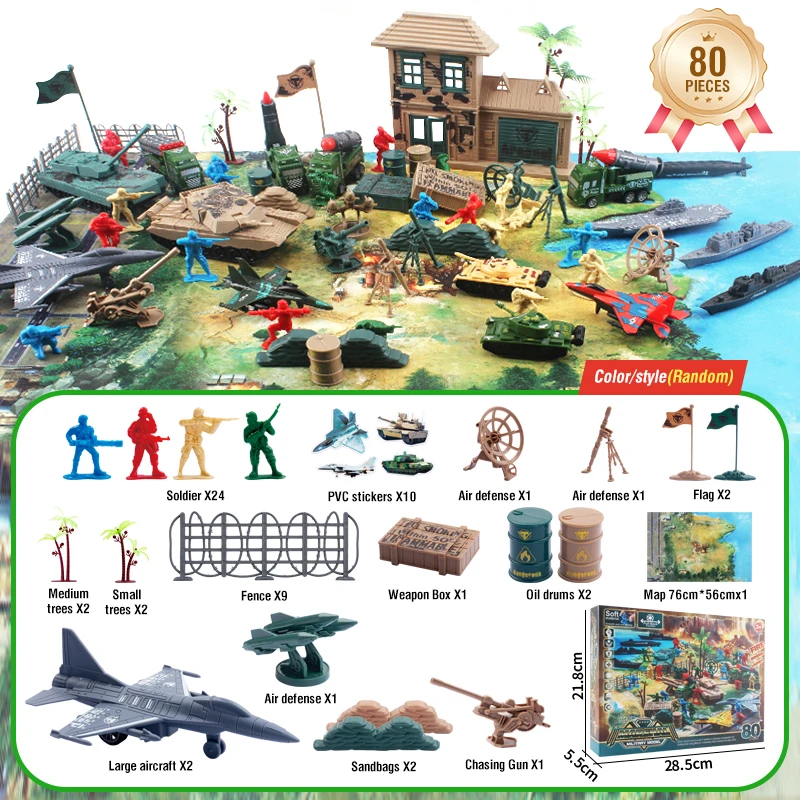 Ultimate Military Action Figure Set: Tank Fighter Soldier Army Builder Kit