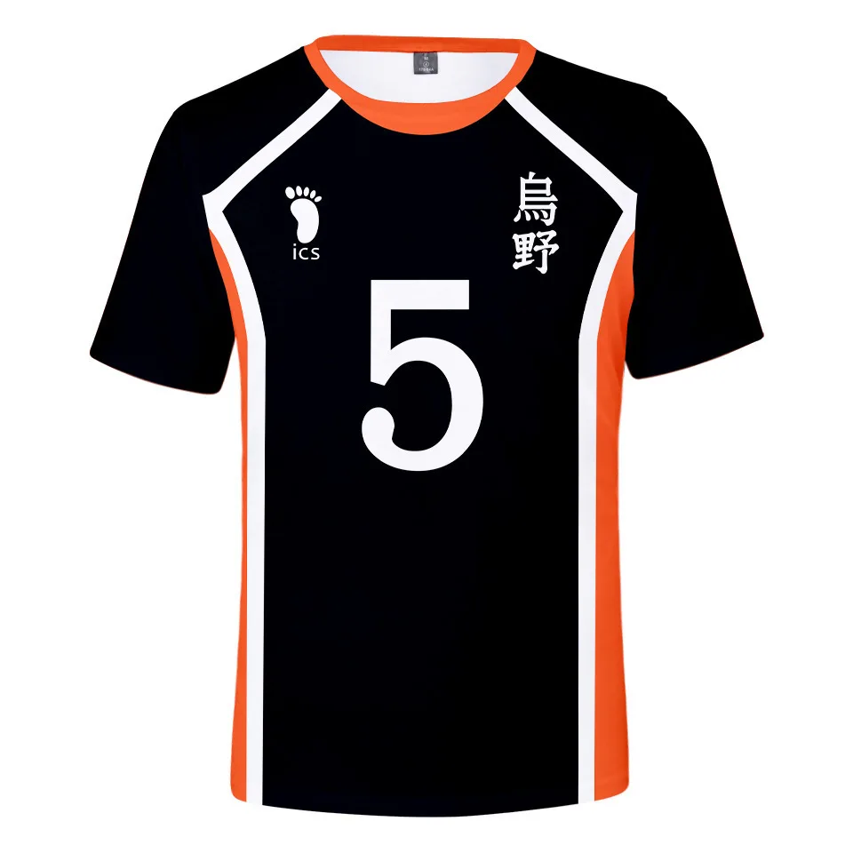 Nadanbao Men Haikyuu T-Shirt Volleyball Team Uniform Training Anime Cosplay T Shirt Women Volleyball Uniform Funny Boy Clothing
