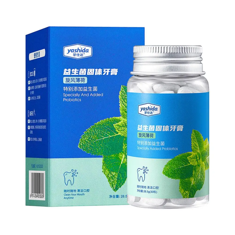 Таблетки Из Пробиотической Твердой Зубной Пасты С Персиковым.