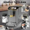 Grey Gold Fully Automatic Espresso Machine, 20 Bar Coffee Machine with Grinder & Automatic Milk Frother, One-Touch Control Panel 5