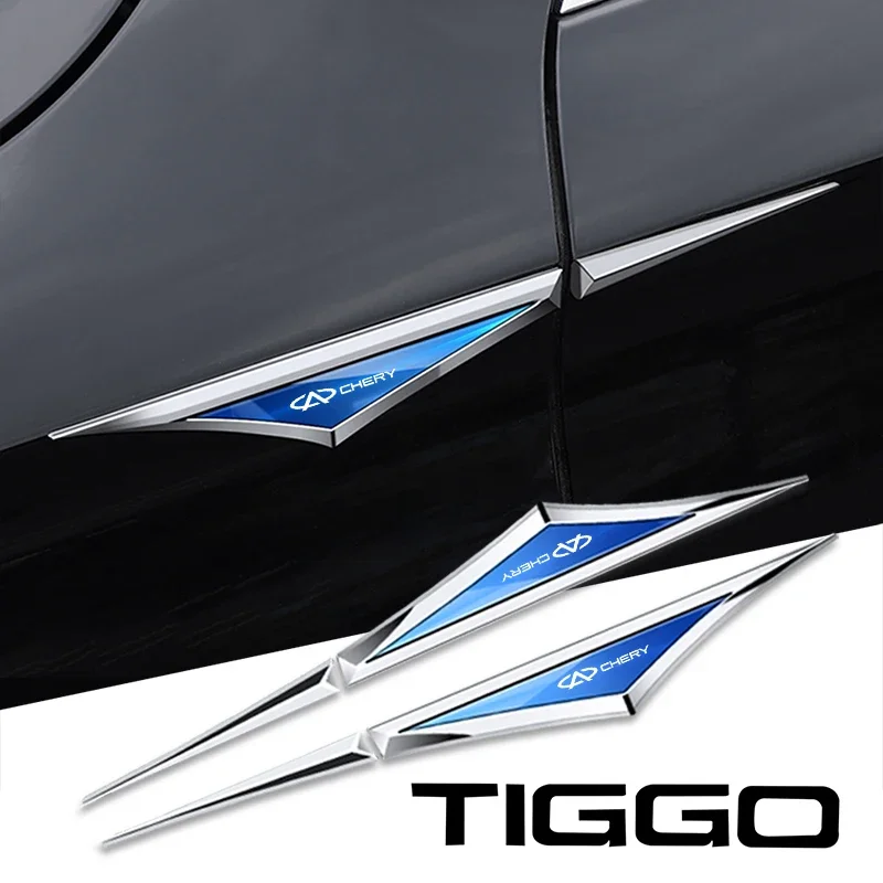Set of 2 Premium 3D Alloy Car Stickers