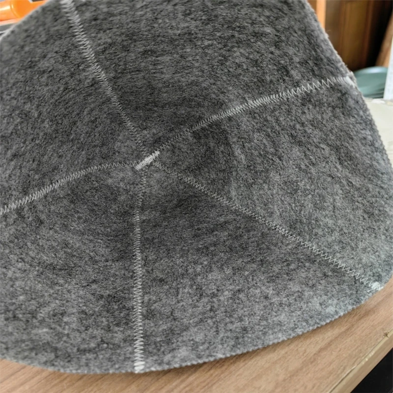 Shower Cap Sauna Hats Dry Hair Cap 2Pcs Anti Heat Sauna Hat Thicken Wool Felt Hair Turban Quickly Towel Drying Bathroom Accessories