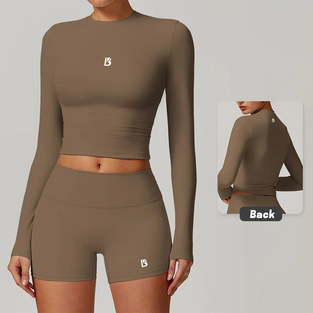 bunny Women Base Shirt Sport Gym Wear Yoga Wear Winter Fitness Workout Long Sleeve Tops Exercise Stretch
