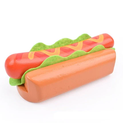 1pc Breakfast Simulation Food Toys Pretend Play Game Donut Hamburger Hot Dot Wood Toys for Kids House Play Early Learning Educ 4