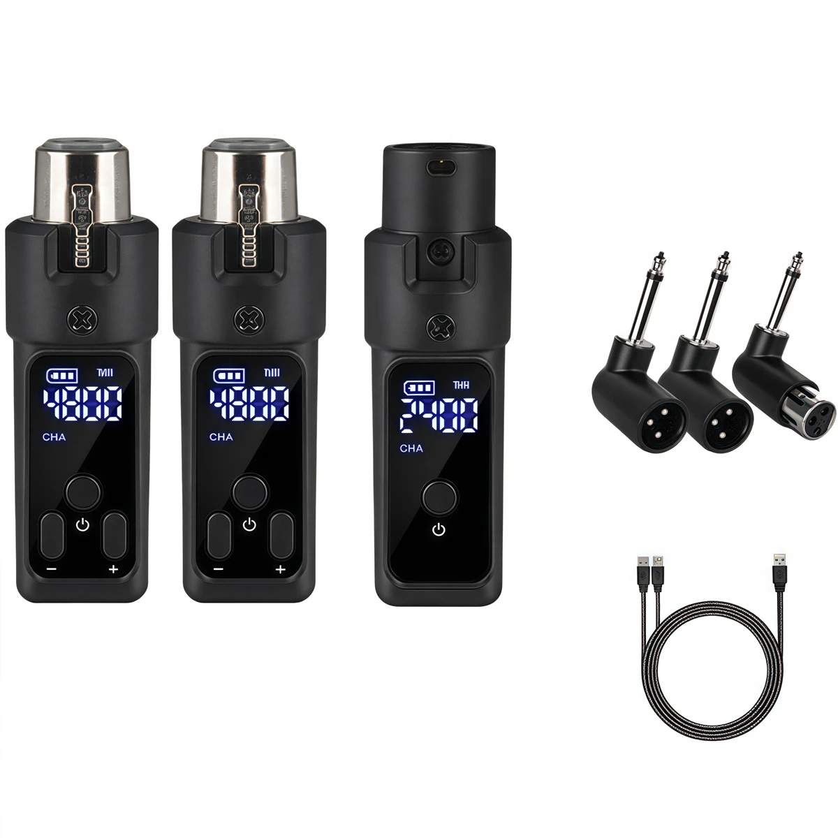 2.4GHz Wired To Wireless Converter Dynamic/Condenser Microphone Wireless System XLR Transmitter Receiver Mic Accessories